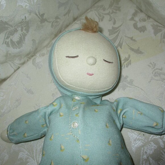 LE DOZY DINKUMS Olliella Moppet Ocean Baby Sleeping Lovie Sailboats Blue Boy - Picture 3 of 5